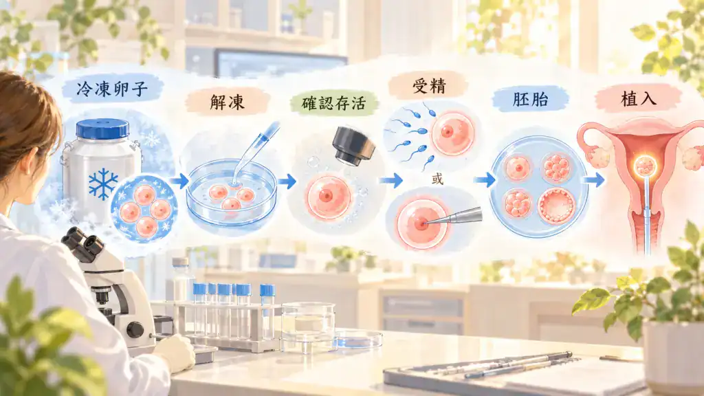 冷凍卵子不等於胚胎,解凍後還需要受精、培養,才可能形成可植入胚胎