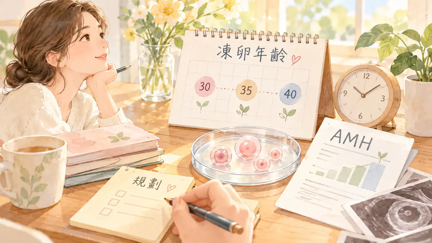 凍卵年齡幾歲適合，整理30歲、35歲差異、AMH 卵巢功能與凍卵顆數規劃